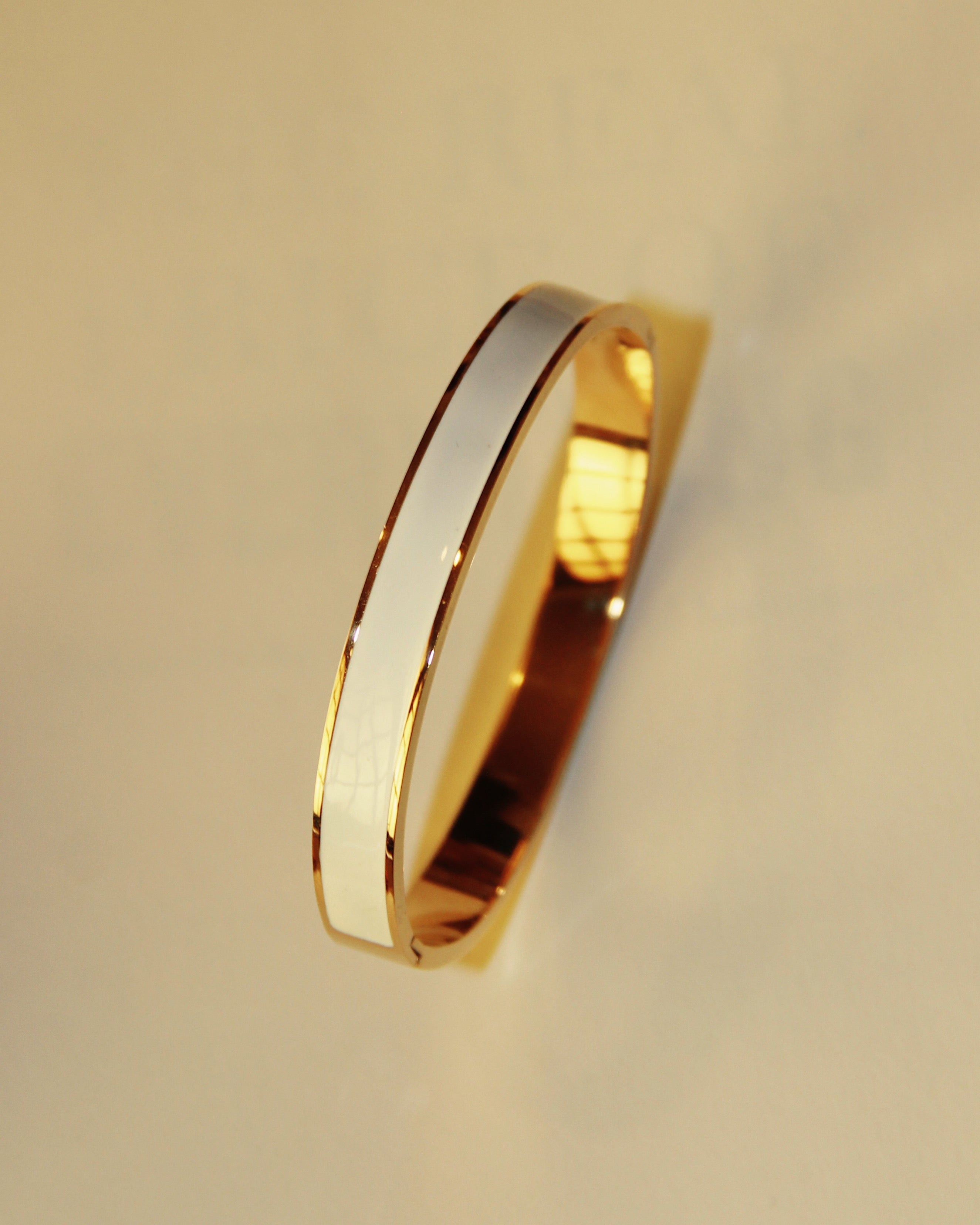 Noir White Bangle