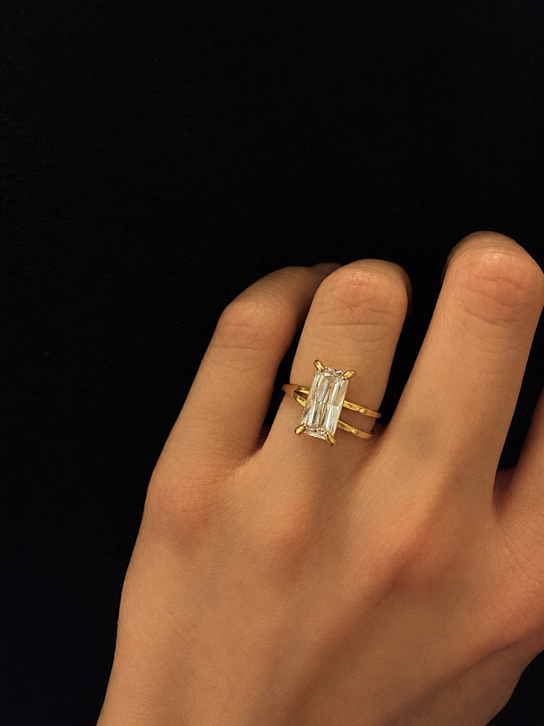 Asym Solitaire Ring