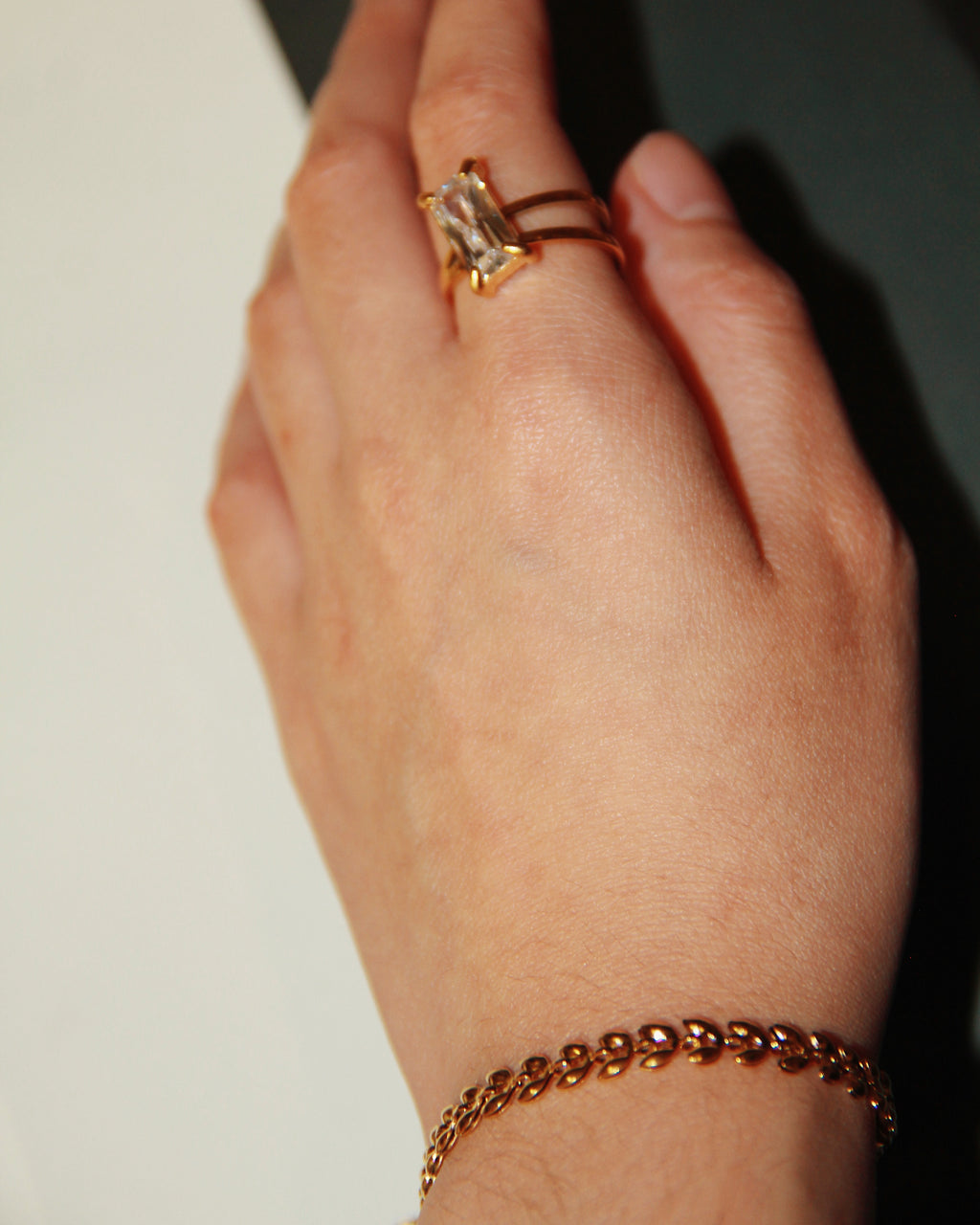 Asym Solitaire Ring
