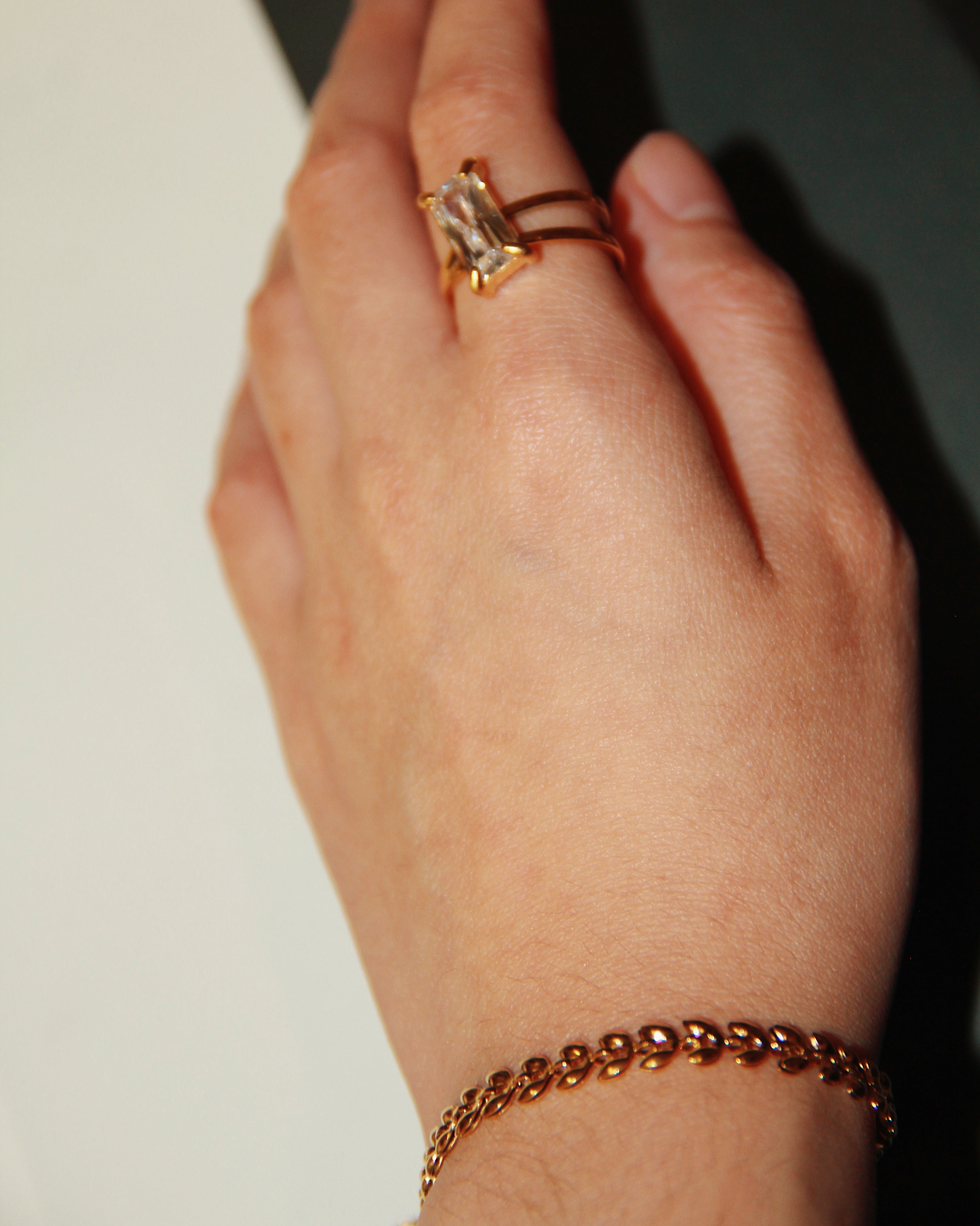 Asym Solitaire Ring