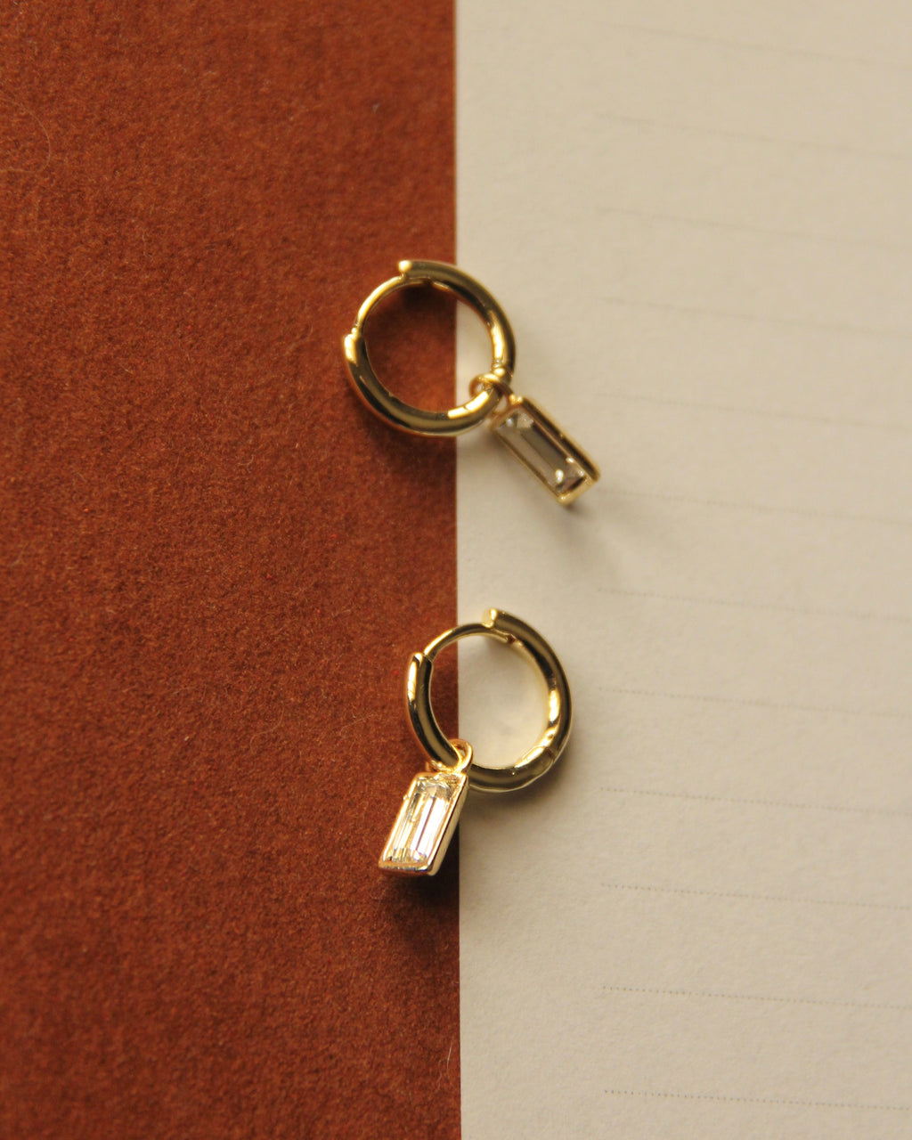 Baguette Drop Earrings