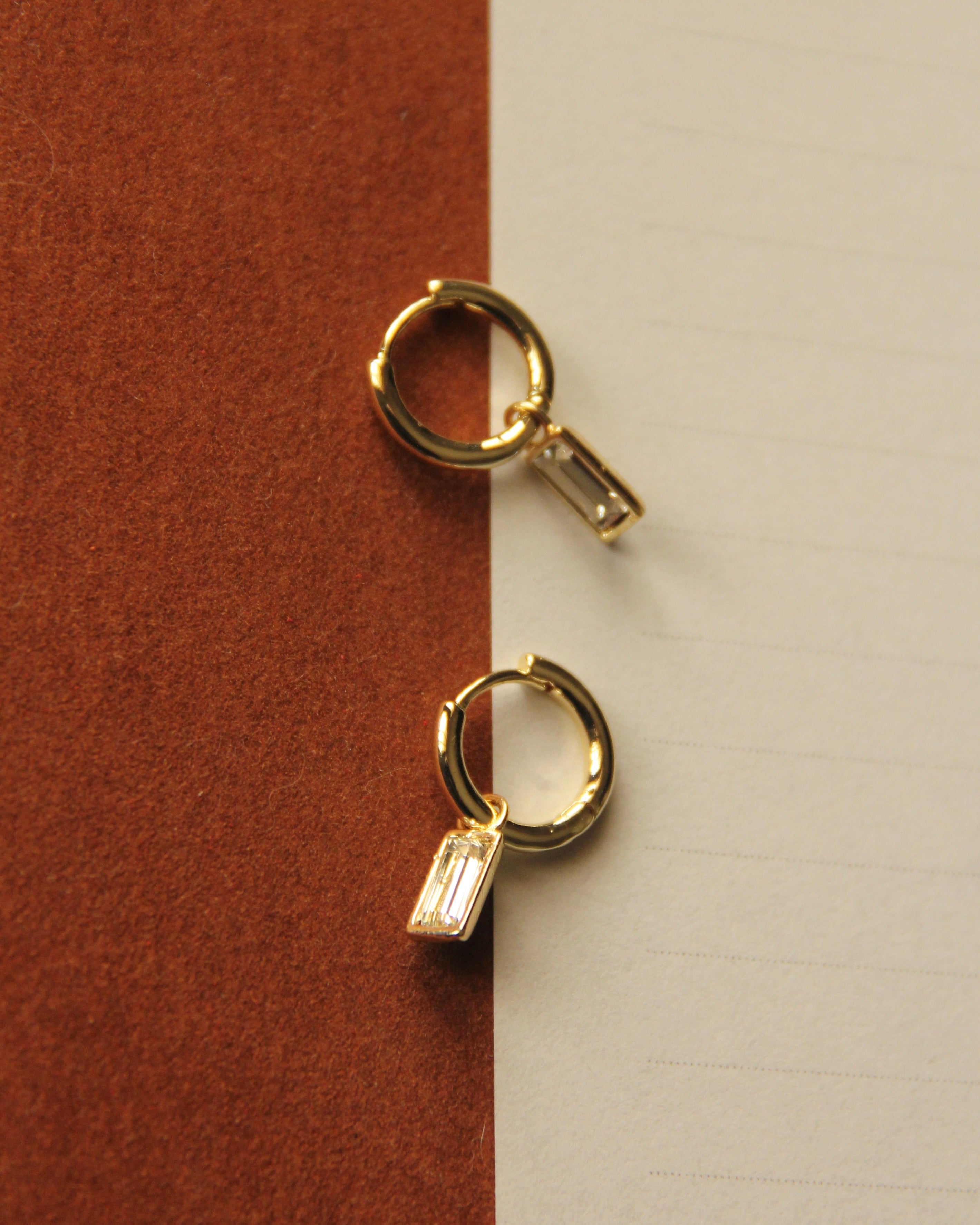 Baguette Drop Earrings