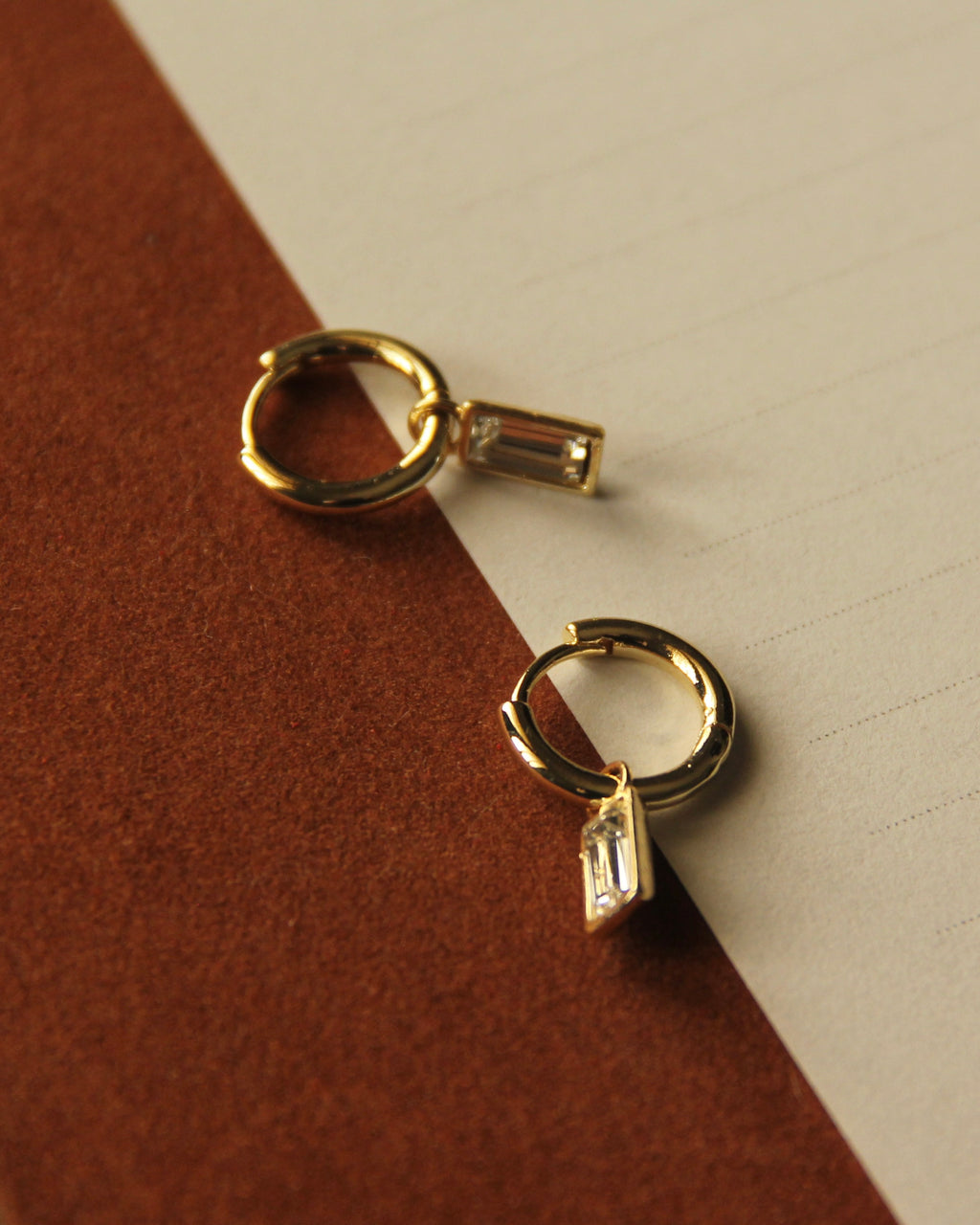 Baguette Drop Earrings