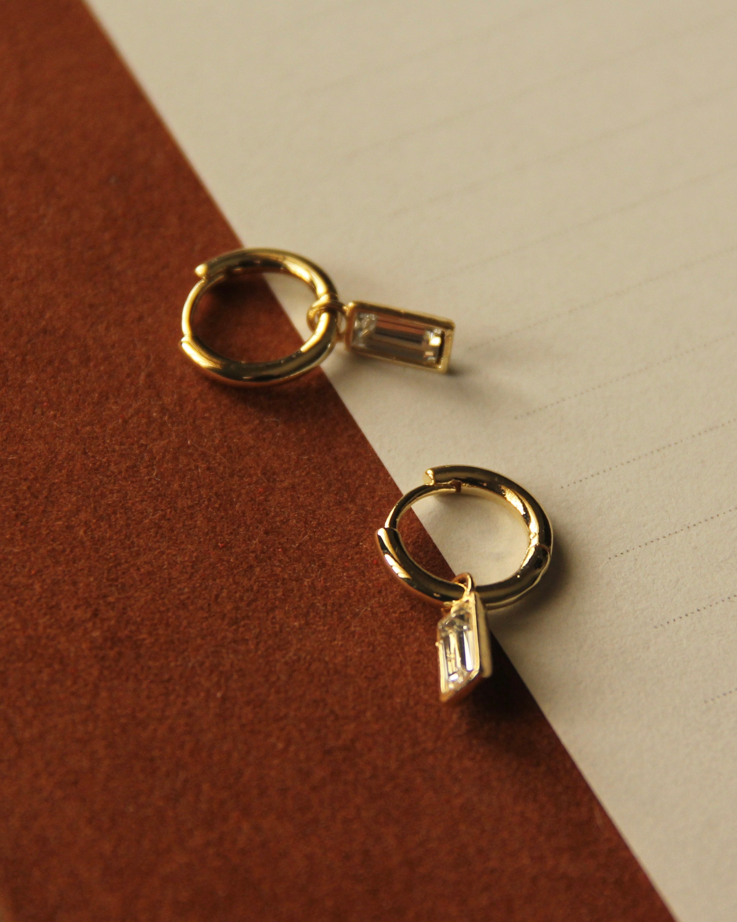 Baguette Drop Earrings