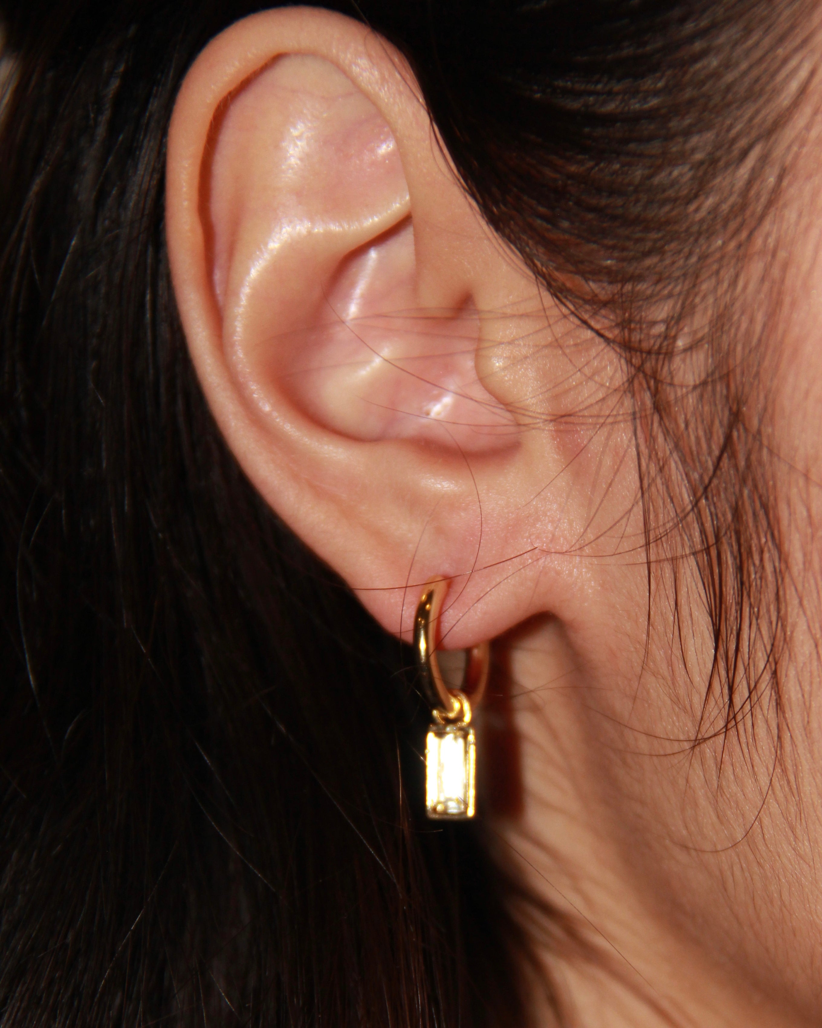 Baguette Drop Earrings